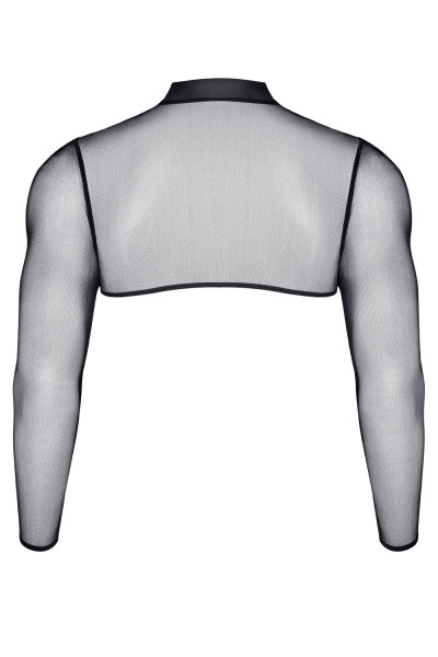 Crop top tulle noir transparent - Regnes