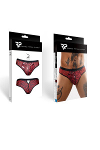 Slip type brésilien zébré rouge et noir - Regnes