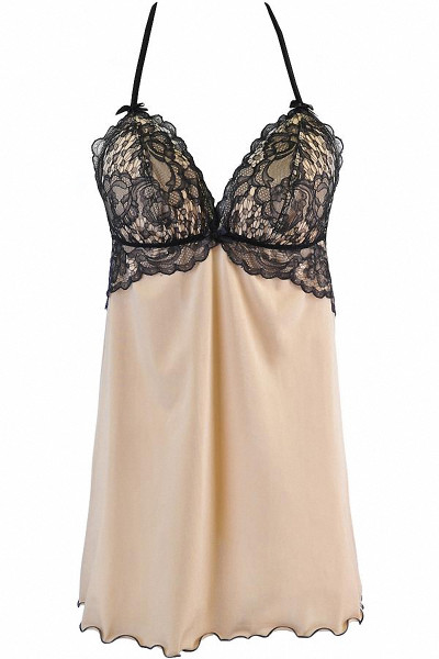 Nuisette en jersey beige V-10539 - Axami