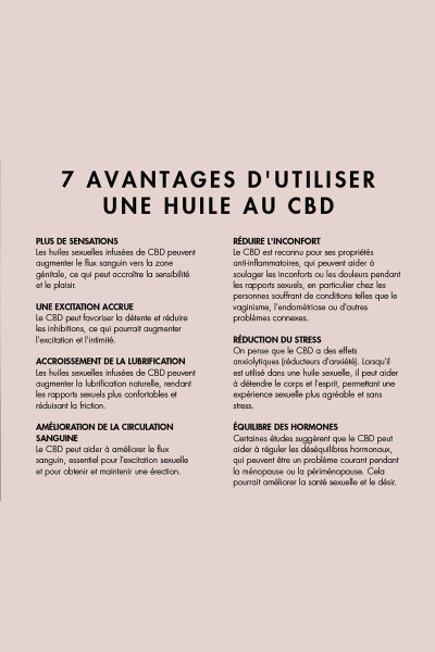 Huile stimulante au CBD Slow Sex - Bijoux Indiscrets