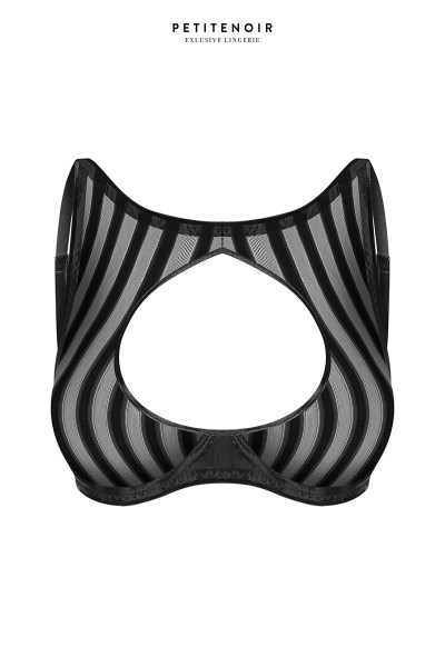 Soutien-gorge brassière tulle rayé