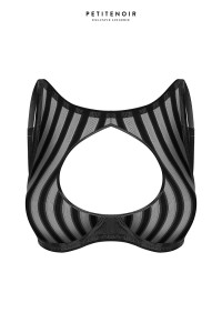 Soutien-gorge brassière tulle rayé