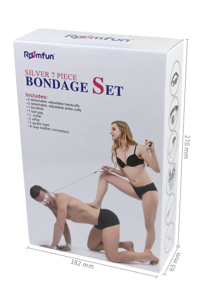 Kit BDSM 7 pièces argenté