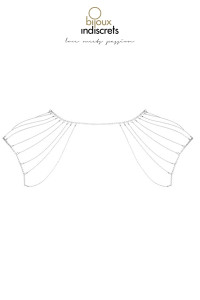 Bijoux d'épaules et de dos en chainettes métalliques argentées