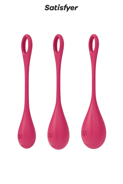 Kit d'entrainement pelvien Yoni Power 1 Rouge - Satisfyer