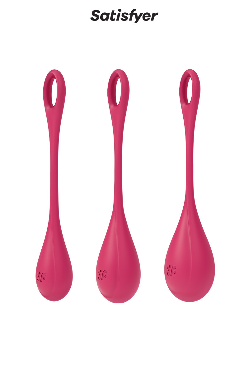 Kit d'entrainement pelvien Yoni Power 1 Rouge - Satisfyer