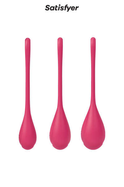 Kit d'entrainement pelvien Yoni Power 1 Rouge - Satisfyer