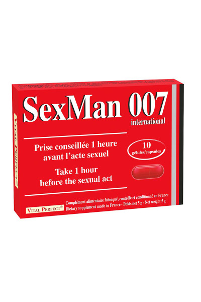Aphrodisiaque SexMan 007 (10 gélules)