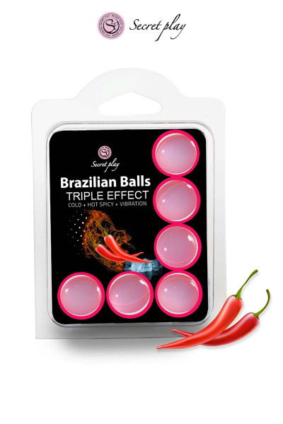 6 Brazilian Balls triple effets - Secret Play