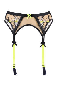 Porte-jarretelles chair et fluo V-10142 - Axami